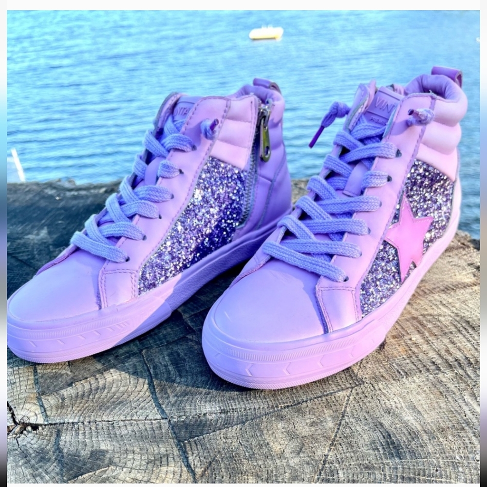 πVINTAGE HAVANA'S LIMITED EDITION BNIB DIP DYE PURPLE ALEXIS SNEAKERS SIZE 6 - Picture 4 of 15